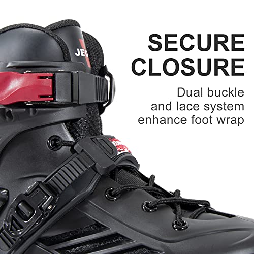 Inline Skates, 3 Wheel Roller Skates Blades For Men Women, High Performance Fitness Inline Speed Racing Skates For Adult And Unisex (Black & Red) #TOP4