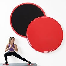 Proberos® Yoga Sliding Pads 6.8'' Dia EVA & PP Double Sided Exercise Sliders for Various Surfaces Pilates Fitness Discs for Core Training, Pelvic Floor Exercise
