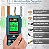 Rilevatore Tubi e Cavi Elettrici, HANMATEK Sensore Elettronico 6 In 1, Scanner da Parete, Rilevatore Tubi Metallici con Display LCD per Rilevare Legno, Cavi, Metalli Ferrosi/Metalli non Ferrosi