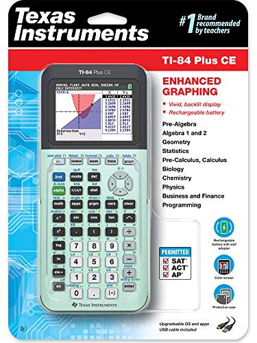 Texas Instruments Ti-84 Plus Ce Color Graphing Calculator, Mint Small #TOP1