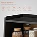 Goozii Black Bread Box for Kitchen Countertop, Large Bread Storage Container for Homemade Bread, Wood Farmhouse Breadbox Organizer for Kitchen Counter Corner, Cabinet, Pantry, Cupboard (Black)