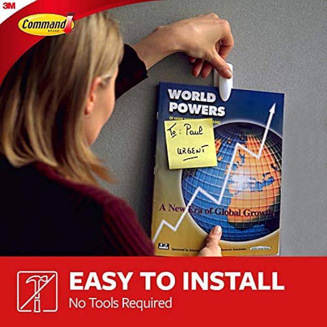 Command Spring Clip, 1 clip, 2 medium strips