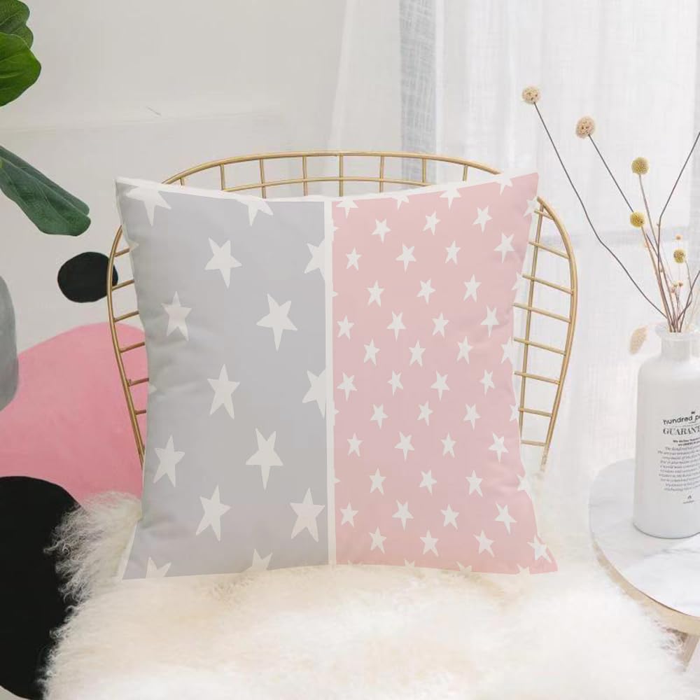 HYOSXW Cushion Cover,Throw Pillow Case Home Decorative for Living Room Bedroom Sofa Chair 16X16 Inch,Irregular Hand Drawn Stars Seamless Vector Patterns. Simple Starry Sky Print fo,Pillowcase 40X40cm