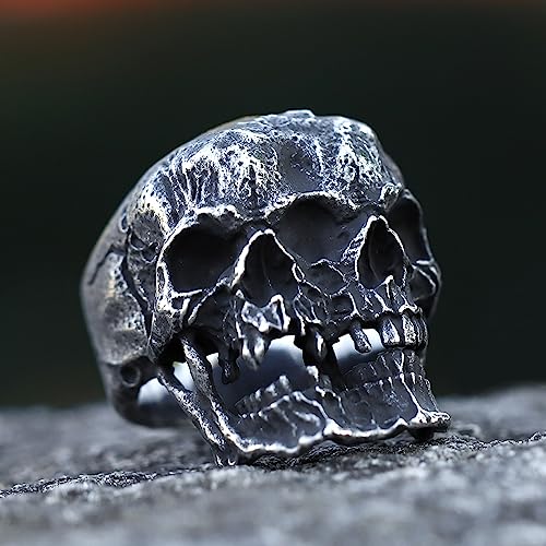 Image of 2023 Skull Ring Cool Evil Death Punk Rock Stainless Steel Rings Aly Style Jewelry