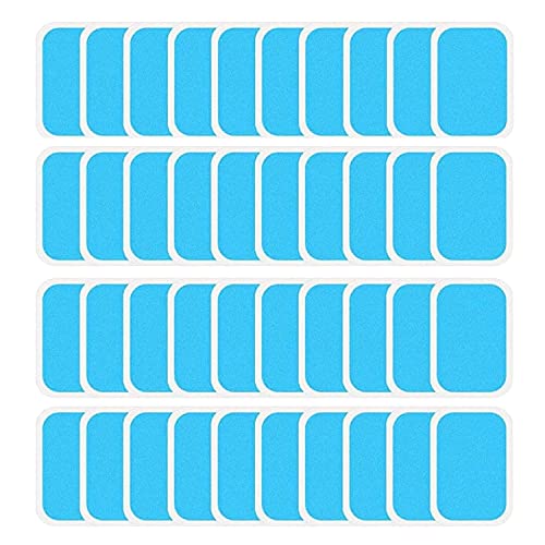 ジェルシートEMS 腹筋ベルト交換パッド 40枚入れ, 高電導 強粘着 低刺激 互換パッド 腕筋 トレーニング 高耐久(4*6CM)（20袋）40枚