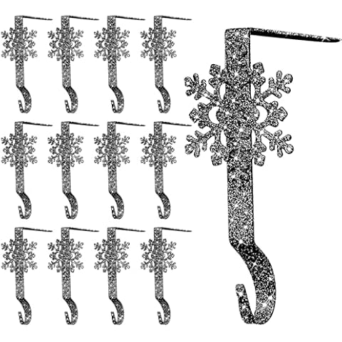 Gisafai 12-Piece Glitter Stocking Holders Cover