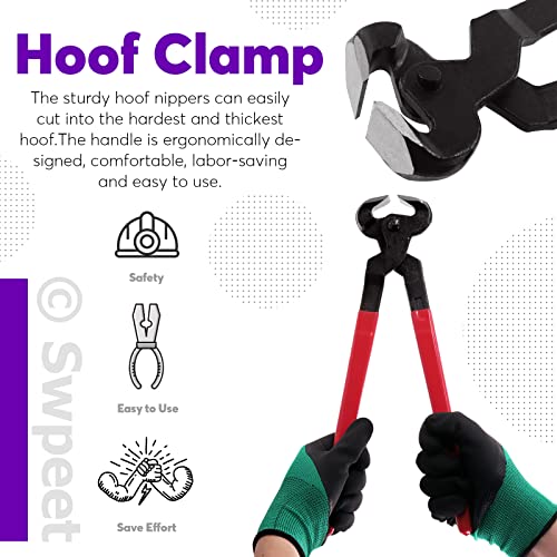 Swpeet 8Pcs Professional Farrier Tools Value Kit with Roll Pack, Horses Hoof Trimmers Shears Tools, Hoof Cutter, Farrier… - Image 7