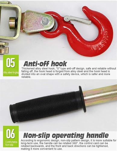 Tire-câble à cliquet robuste et câble de frein pour levage - 6