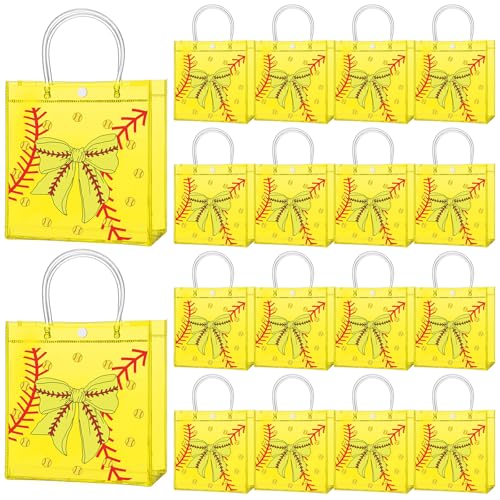 Chivertion 20 Pcs Softball Snack Gift Bag Goodie Bag Softball Party Favors