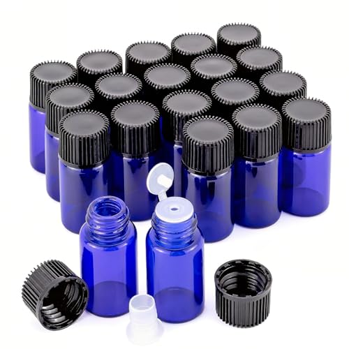 Kesell 3ml Glass Sample Vial with Reducer, 20-Pack Screw Cap