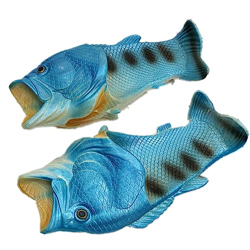 Image of BING RUI CO Fish Slippers Beach Shoes Non-Slip Sandals Creative Bass Slippers Men and Women Casual Shoe