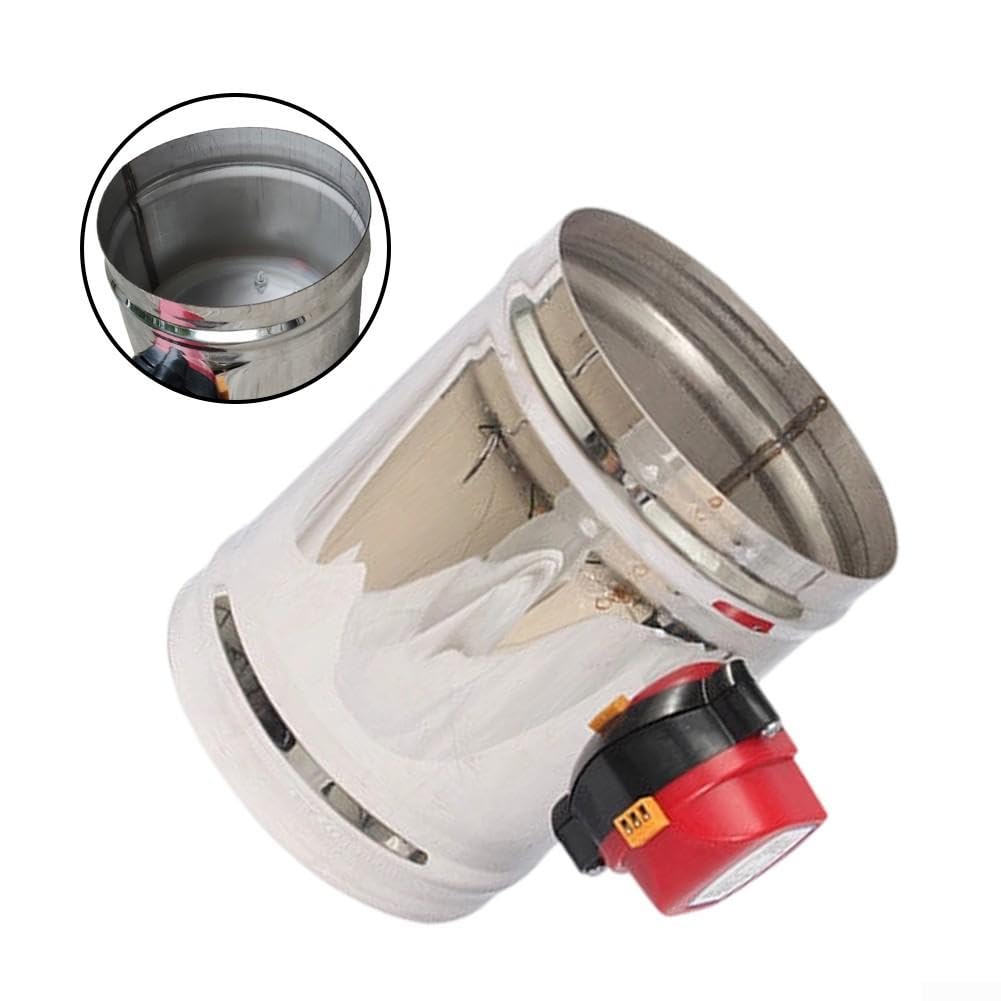 Serranda Antiritorno Motorizzata 8" 220V AC per Tubo Stufa e Condotte Aerazione Residenziali(200mm)