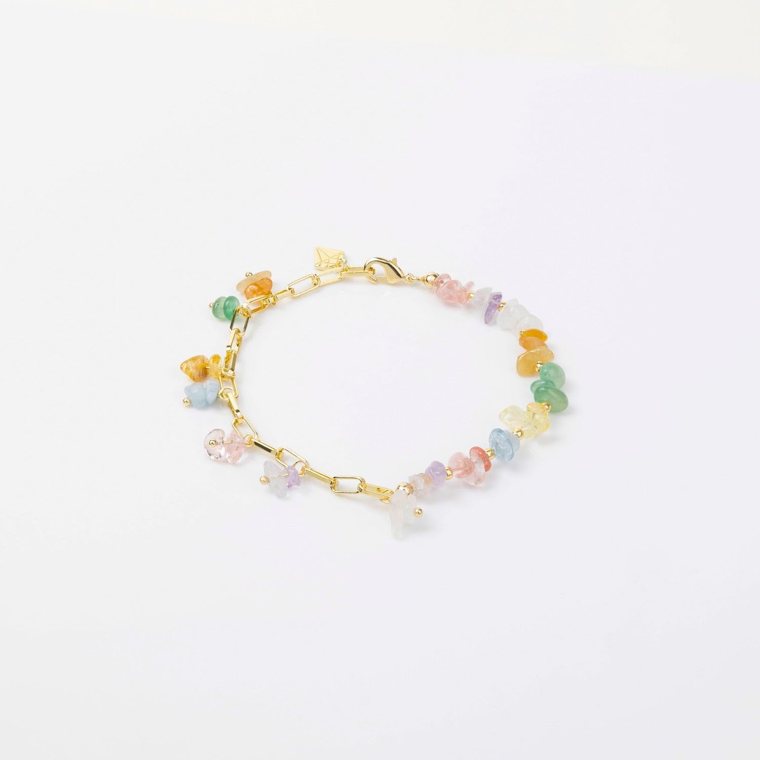 Wanderlust + Co Kaleidoscope Beaded Gold Bracelet 14K Gold Plated Hypoallergenic Shower-safe Jewelry