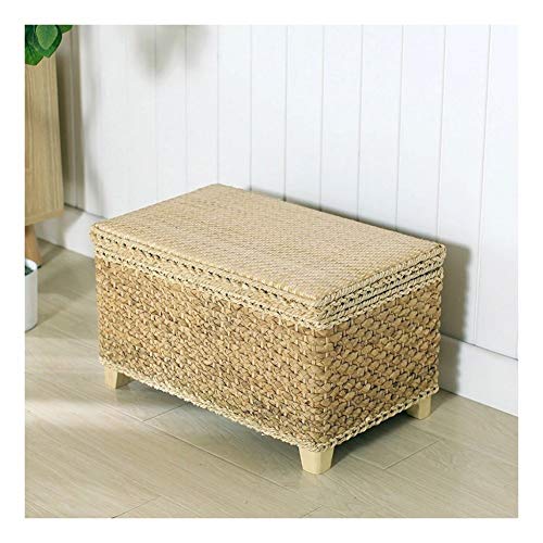 QWERTY Versatile Space-saving Bed Stool Rectangle Storage Stool Ottoman (Color : Log color, Size : 50x30x37cm)