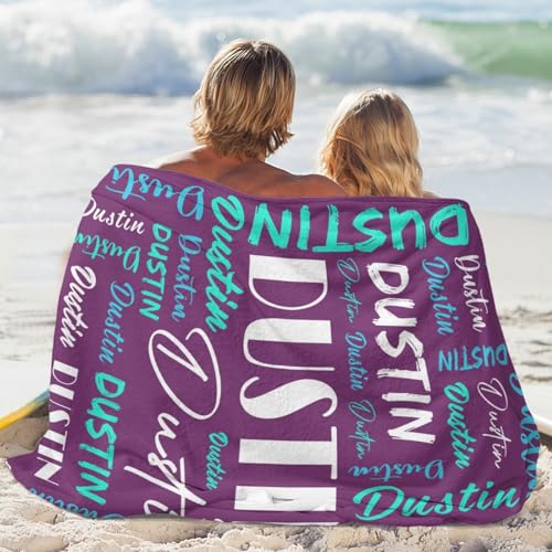 Personalized Blankets for Kids with Names Customized Blankets with Name for Adult Custom Blanket Gift for Birthday Christmas Valentines Day Gift
