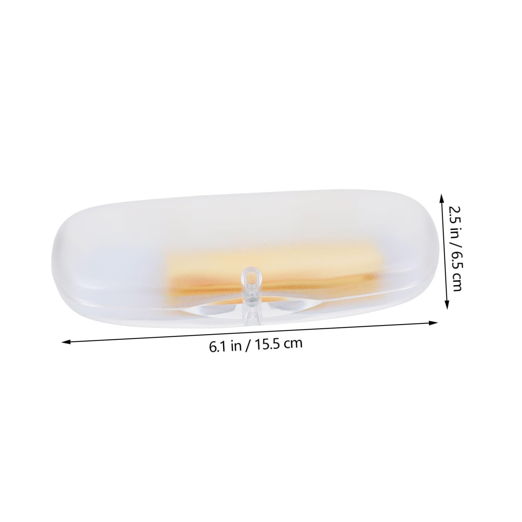 BESPORTBLE Custodia Per Gli Occhiali Bicchierini Catena Di Occhiali Pieghevole Occhiali Da Sole Doppia Custodia Per Occhiali Vetrina Per Occhiali Titolari Vedere Transparent