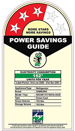 Image of Samsung 192 L 3 Star Direct-Cool Single Door Refrigerator Appliance (RR20R1Y2YS8 /HL, Silver, Elegant Inox)