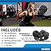 US Weight 105 Pound Barbell Weight Set for Home Gym| Adjustable Weight Set with Two Dumbbell Bars and Full 6 Ft Bar, Black