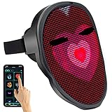 led facial mask amazon MÁSCARA LED RECARGABLE: La máscara LED utiliza cuentas de lámpara LED 2121 RGB para mostrar una imagen clara y brindarte una sorpresa en la noche oscura. Después de recibir la máscara, debe cargarla antes de usarla por primera vez, y se puede usar durante aproximadamente 12 horas después de que esté completamente cargada. Presione el botón de encendido y luego cubra el interruptor del sensor con la mano. Cuando la pantalla muestra "OK", puede usar gestos para cambiar la imagen de la pantalla.
