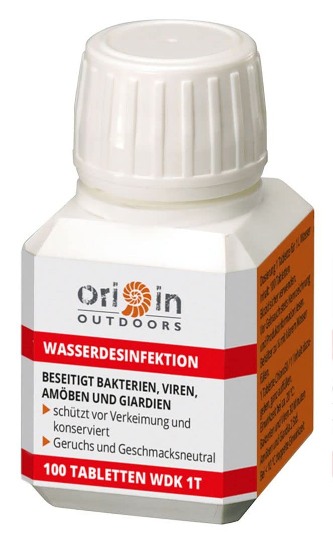 Origin Outdoors Desinfección y conservación del agua 100 tabletas