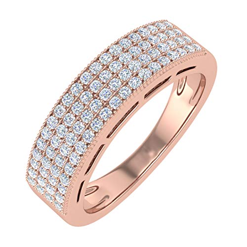 1/2 Carat Diamond Wedding Band Ring in 10K Gold (I1-I2 Clarity)