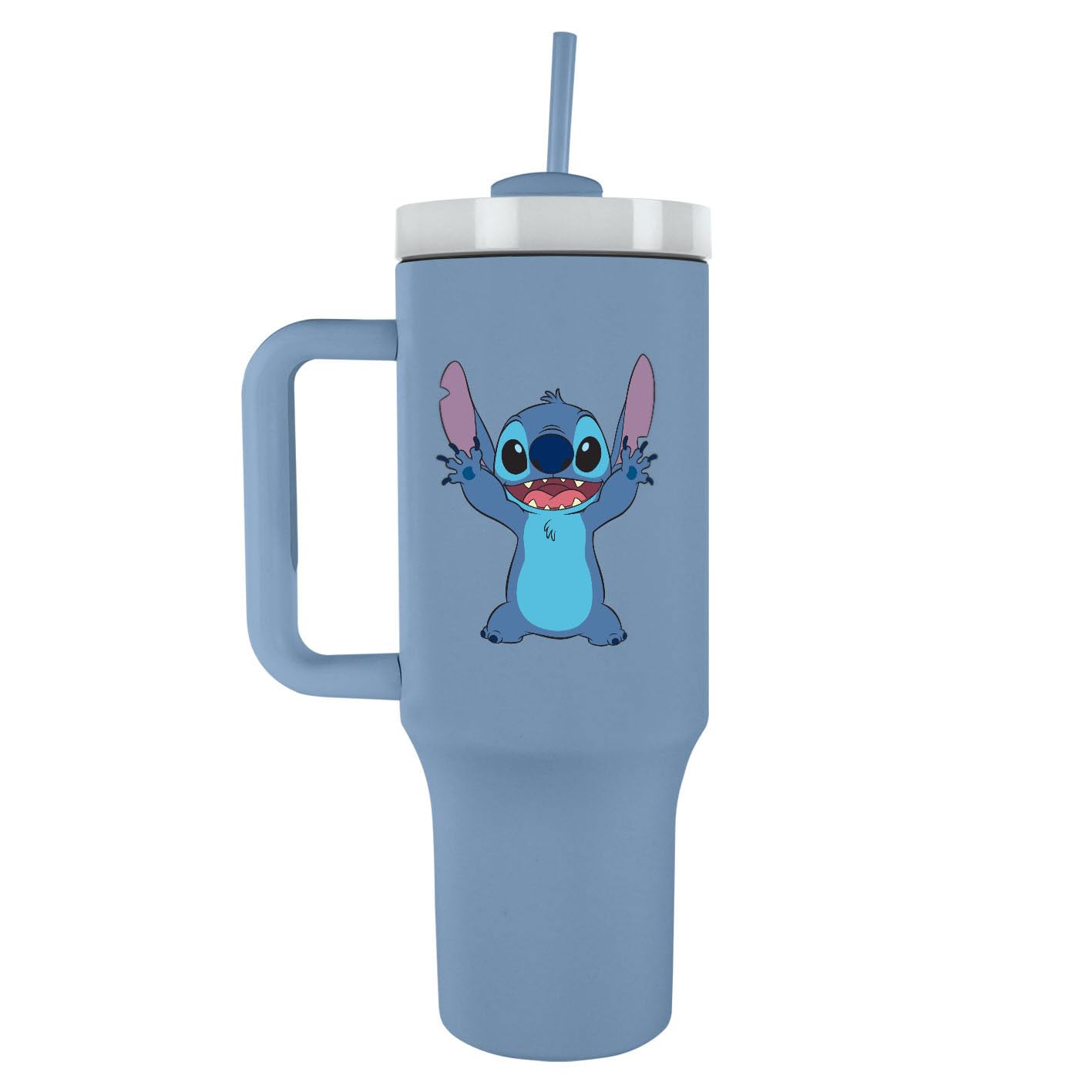 Pyramid International - Tumbler Lilo&Stitch - Stitch - Tazza termica con cannuccia e manico - 1,2 L - Thermos caldo e freddo