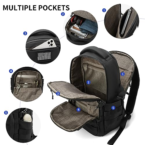 Image of Military tactical backpack, backpack for men black small tactical assault bag