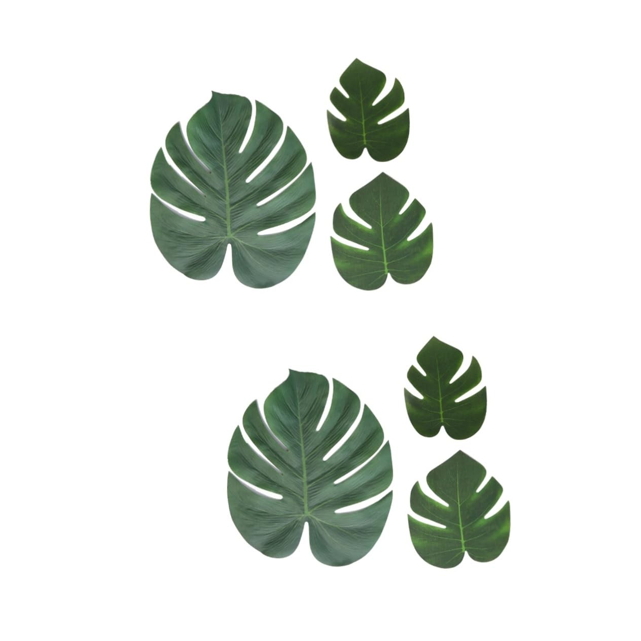 Amosfun 72pezzi Foglie Artificiali Monstera Foglie Verdi Imitazione Per Decorazioni Tropicali Casa Ufficio e Eventi