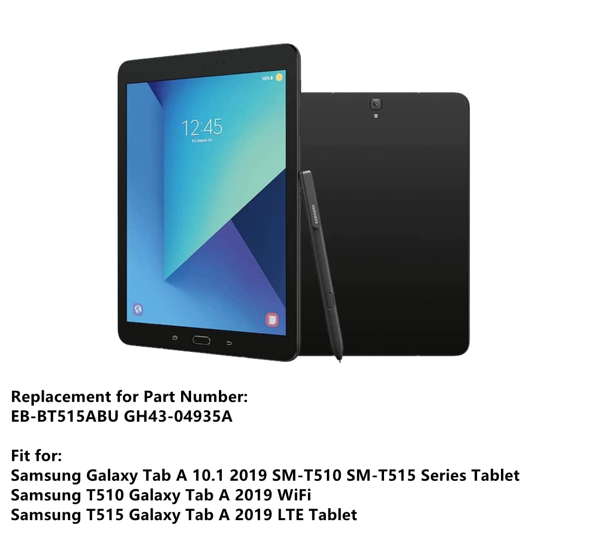 AKKEE EB-BT515ABU Tablet Batteria per Samsung Galaxy Tab A 10.1 2019 SM-T510 SM-T515 Series GH43-04935A 3.85V 23.68Wh 6150mAh with Tools