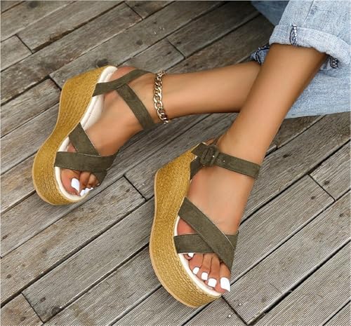 Fashion Wedge Sandals For Women Summer Casual Non-slip Peep Toe Platform Shoes4