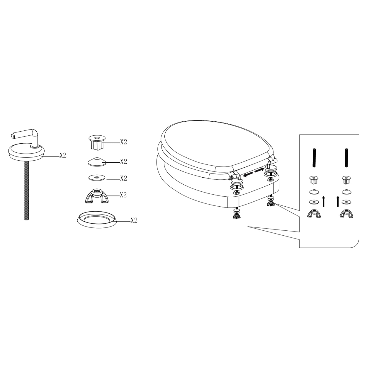 Cornat WC-Sitz "Herz" - Ansprechendes Design - Hochwertiger Holzkern - Komfortables Sitzgefühl / Toilettensitz / Klodeckel / KSD811