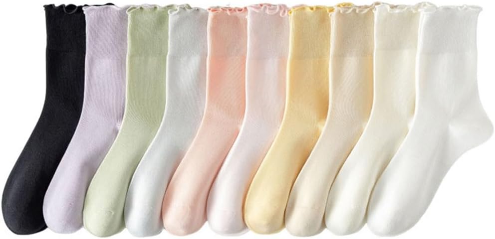JSEIAJB Wood Ear Edge Socks Children S Thin Socks Non Cramped Mid Leg Socks