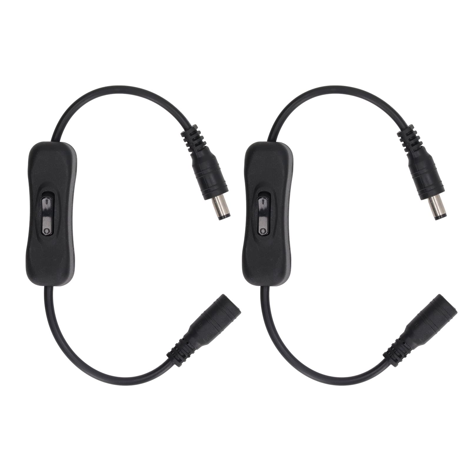 Zerodis Inline On Off Switch, 2Pcs Male to Female Power Adapter Connector DC Power Switch Extension Cable for LED Strip Light and Other Low Voltage Applications-image-48