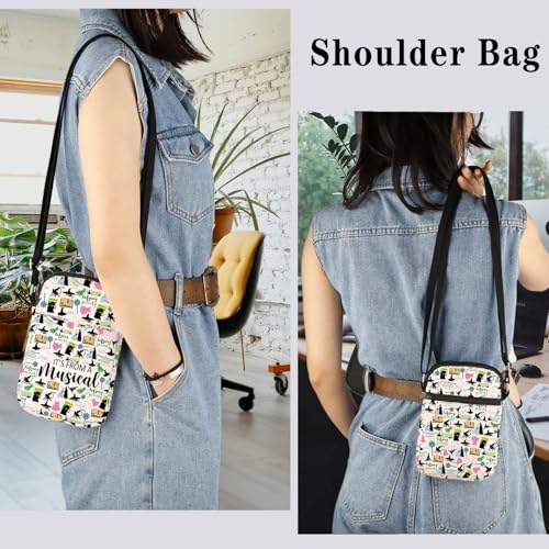 GJTIM Musical Inspired Gift Musical Lover Gift Theatre Bag It's From A Musical Theatre Zipper Crossbody Bag 5