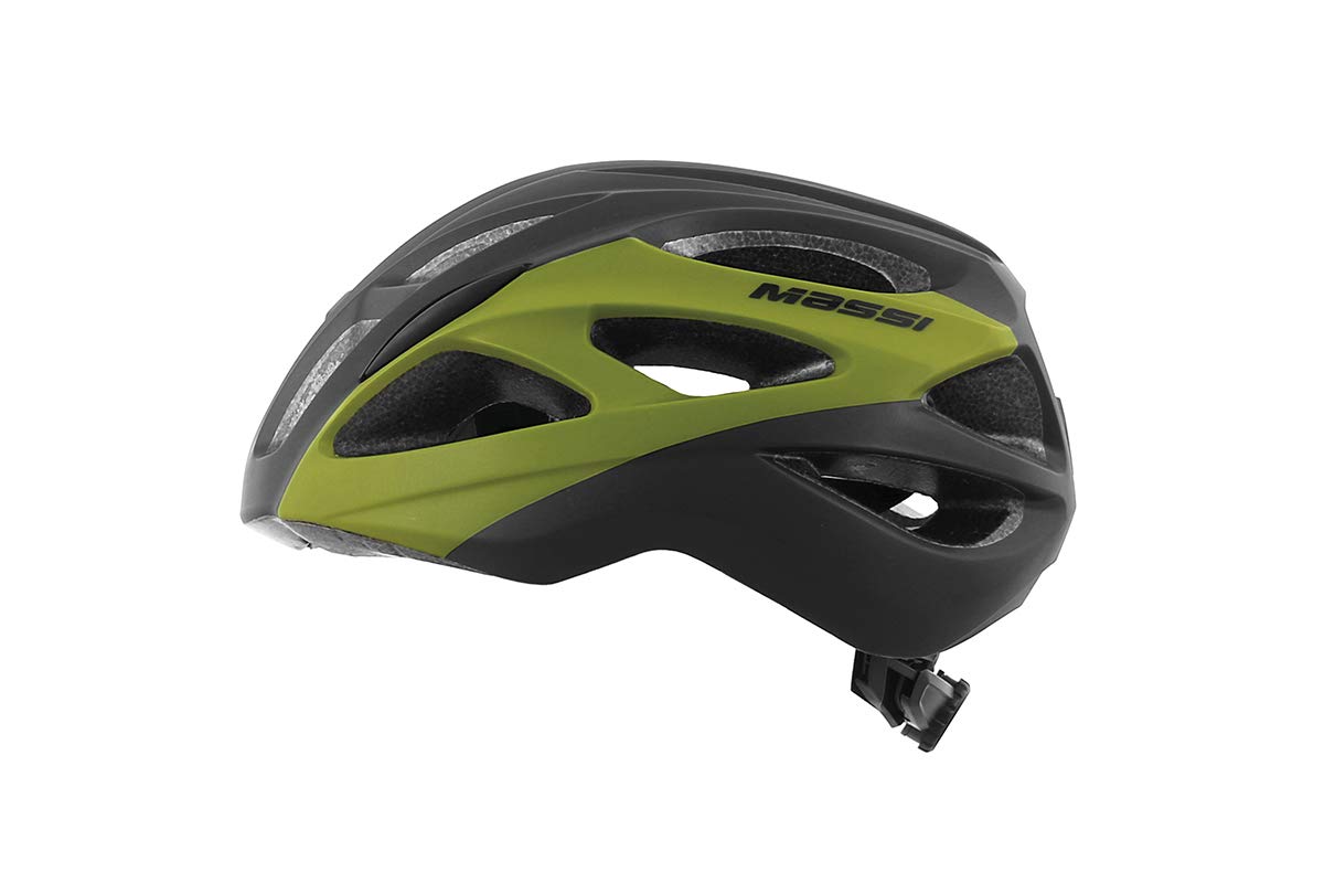 Massi Pro Casco de Bicicleta, Deportes y Aire Libre, M, Negro/Verde