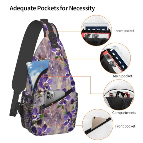 Mochila tipo sling con estampado floral miniatura 4