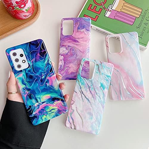 ZTOFERA Marble Case for Samsung A52 & A52s, Glitter Soft TPU Case with Marble Pattern, Slim Silicone Gel Anti-scratch Protective Bumper Cover for Samsung Galaxy A52 5G/4G - Dark Blue