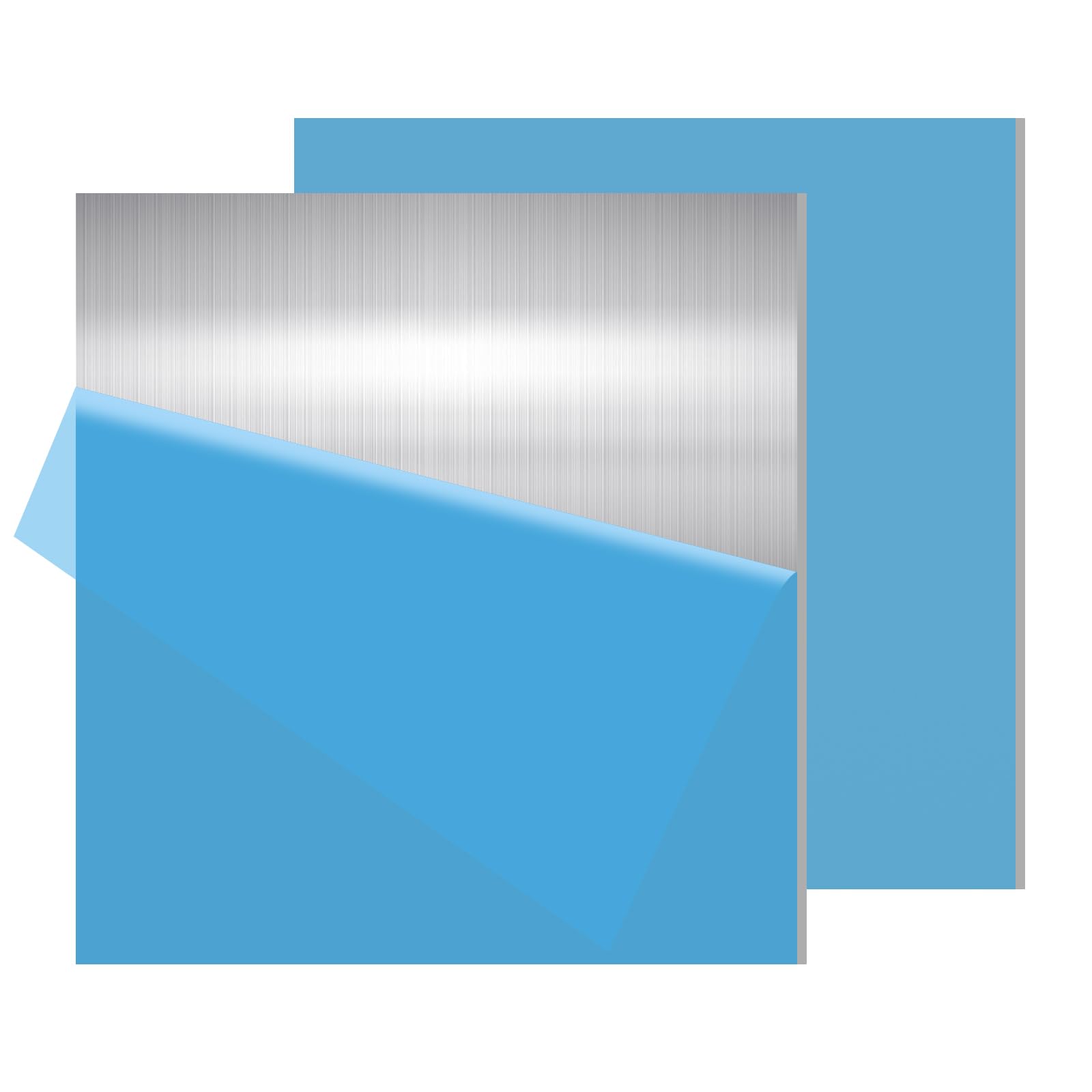 Tynulox 2PCS 6061 Aluminum Sheet Metal 1/8" x 8" x 10", Aluminum Plates Covered with Protective Film, Heat Treatable Aluminum Flat Bar for DIY Craft,