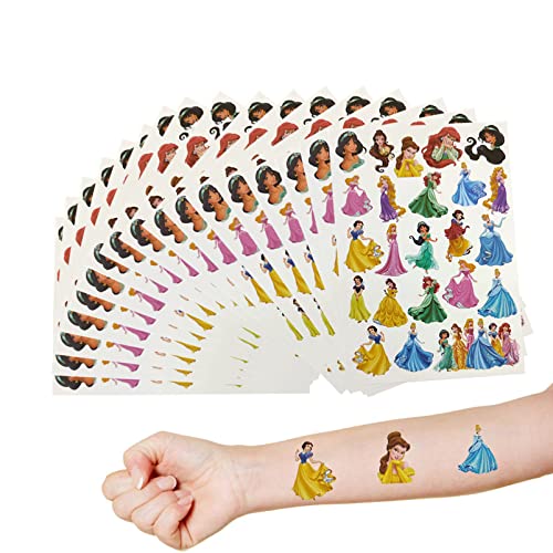 Princess Party Favors for Girls, 20 Pcs Temporary Tattoos Water Bottles Stickers Birthday Decorations Supplies for School Rewards Carnival Christmas Prizes Gifts for Teens Toddlers Boys Girls