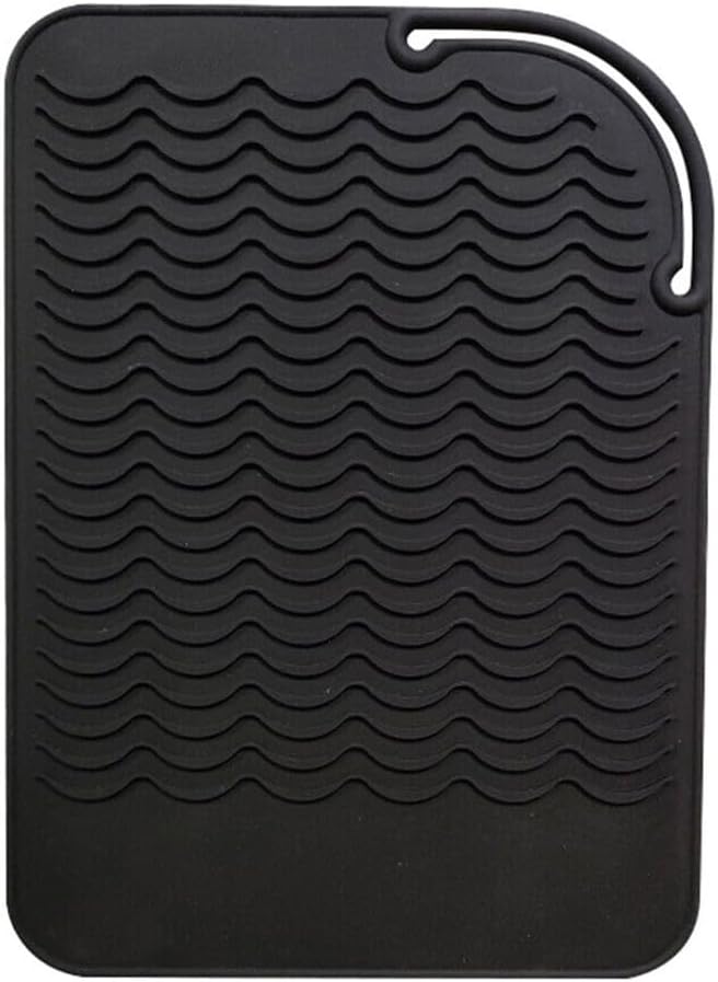 Krultang Mat Voor Hot Rollers Haar Tool Mat Hittebestendige Mat (zwart)
