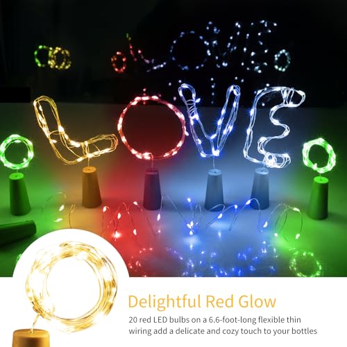 Image of Brightown Wine Bottle Lights with Cork, 10 Pack 7ft 20 LED