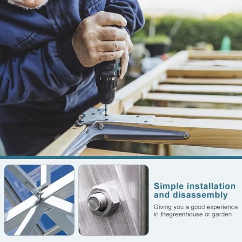 ANTHYTA 50 Stück Hammerkopfschrauben m6 Gewächshaus Schrauben alu M6x15mm Aluminium Gewächshaus Schrauben mit Muttern Gewächshausschrauben Hammerschraubenalu Schrauben für Gewächshäuser Glashaus