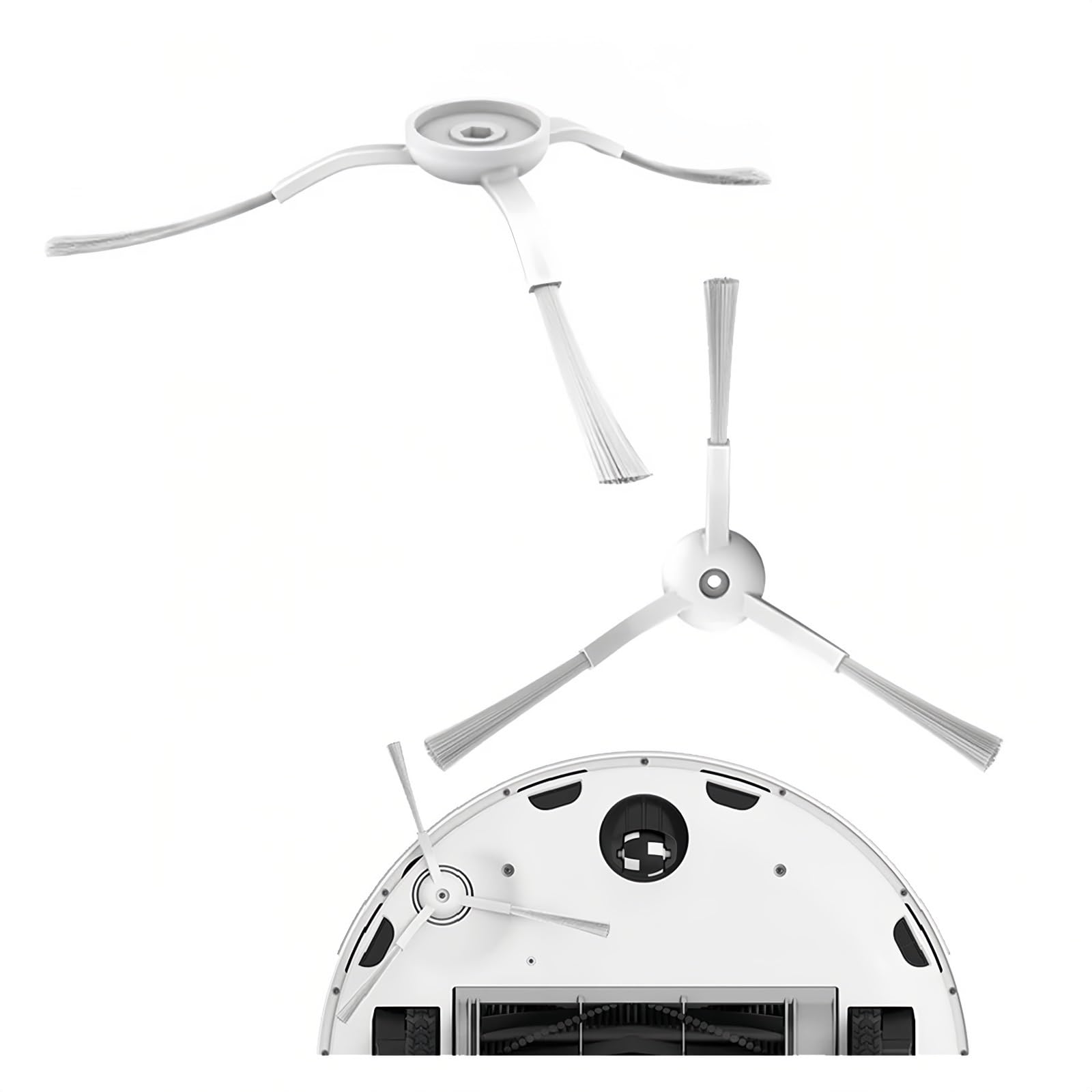 Ricambi e accessori for aspirapolvere robot. Spazzola laterale. Compatibile con Qihoo 360 S6 Pro S9 X90 X95.(6 Pcs White)