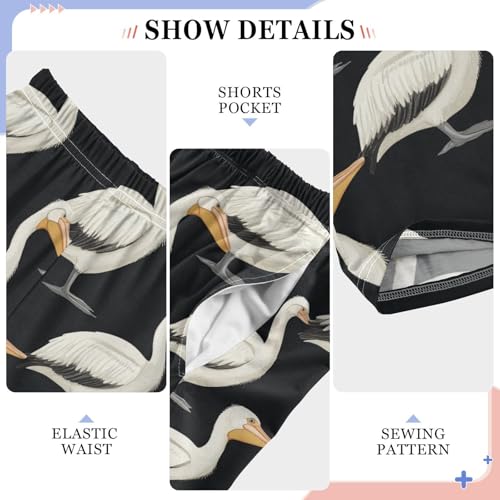 Pajama Bottoms, Pajamas Long Pant White Pelicans Lounge Wear Casual Animal Sleep Pants Soft Pjs Sleepwear4