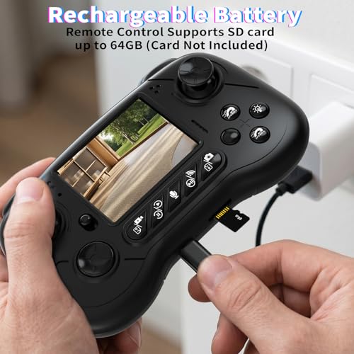 Miniatura 3 de Coche RC con Cámara, 2.4GHz con Pantalla LCD de 2.8" y Cámara Ajustable de 60°, Video en Vivo, Control Dual App/Radio, 2 Velocidades, Recargable para Todoterreno, Regalo para Niños y Adultos
