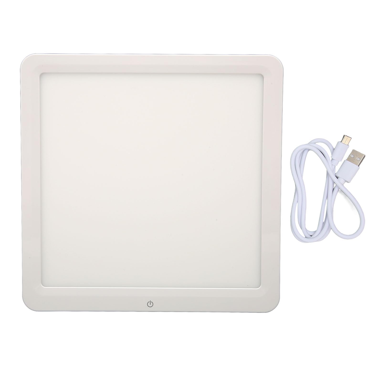 Keenso Panneau Lumineux LED sans Ombre pour Studio, Lampe de Prise de Vue Portable de Type C pour Bijoux et Cosmétiques, Puissance 600 LM, Matériau ABS en Blanc
