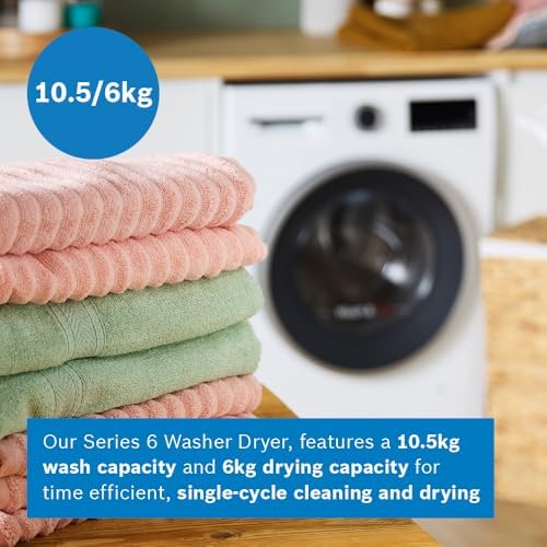 Freestanding Washer dryer 10.5/6kg 1400rpm, White - Image 4