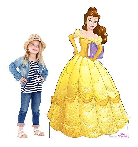 Image of Cardboard People Belle Life Size Cardboard Cutout Standup - Disney Princess Friendship Adventures