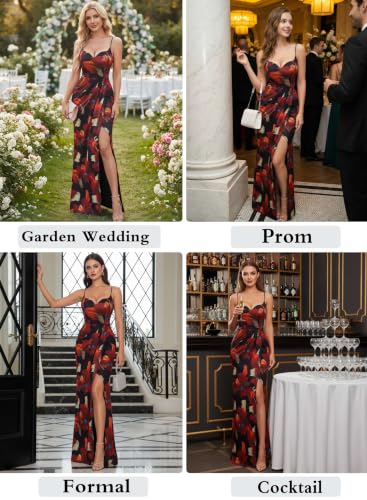Image of VFSHOW Womens Sexy Spaghetti Strap Formal Prom Evening Gala Long Maxi Dress