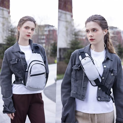 Image of JENAGREEN Waterproof Sling Backpack Crossbody Sling Bag for Women Men, Multipurpose Travel Hiking Adjustable Chest Bag Casual Daypack